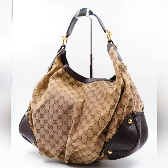 Gucci Brown Monogram GG Canvas Hobo Bag - Picture 2 of 14
